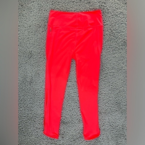Free People Leggings Womens Medium Activewear Neon Pink Cut Outs Casual Boho Gym - Picture 4 of 4